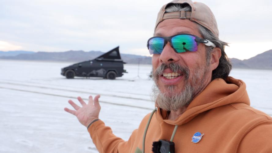 Camping in the Middle of the Bonneville Salt Flats
